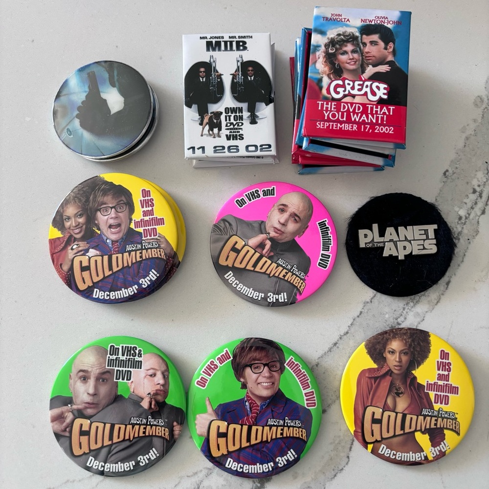 22 Vintage Promotional DVD Release Pins